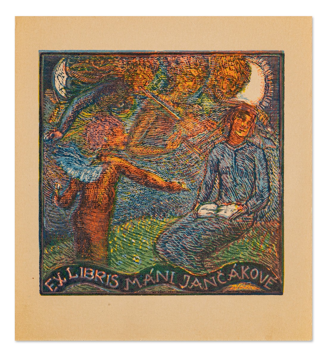 Josef Váchal (1884 - 1969) - Ex libris Máni Jančákové