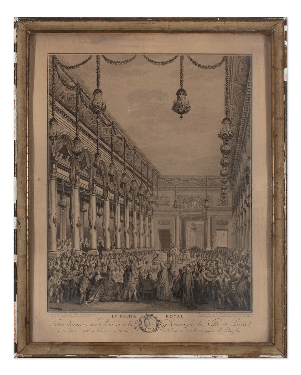 Jean-Michel Moreau le Jeune (1741 - 1814) - Královská hostina „Le Festin Royal“ na počest narození Dauphina (1782)