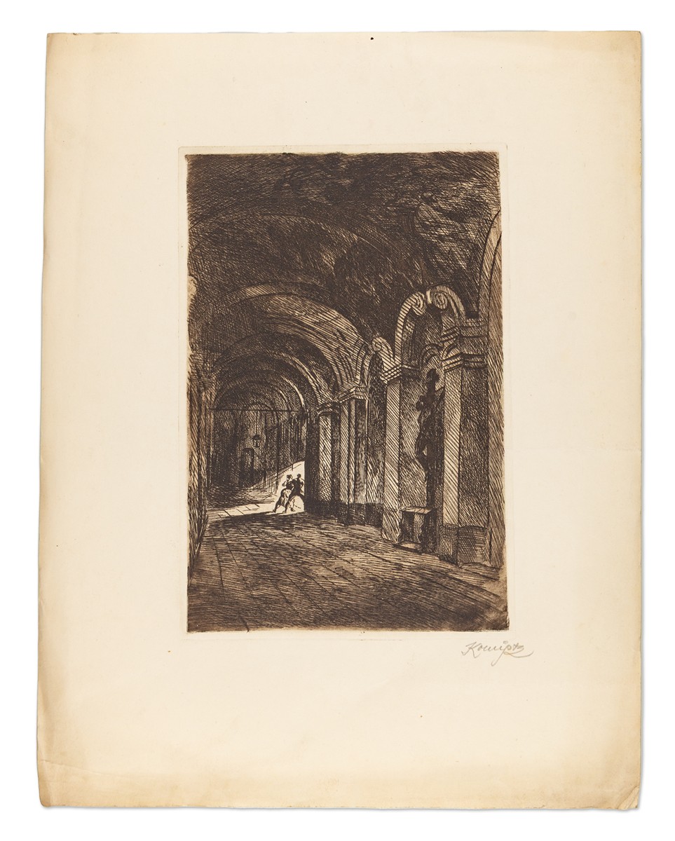 Bohuslav Reynek (1892 - 1971) - Interiér kláštera v Plasech