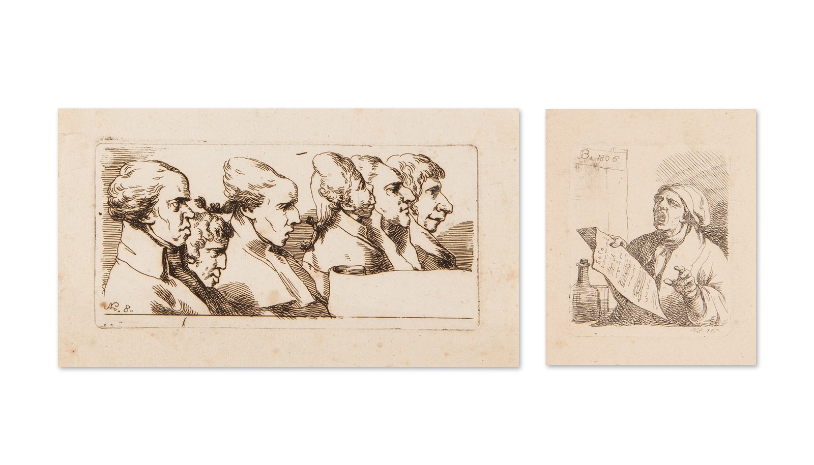 Josef Bergler (1753 - 1829) - Karikatury