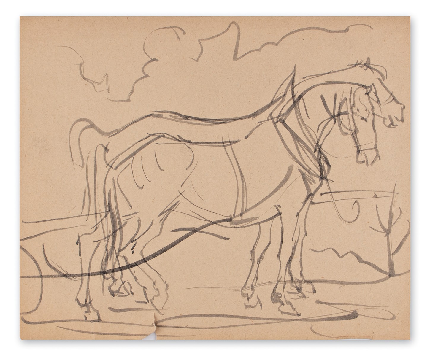Svatopluk Máchal (1895 - 1947) - Dva koně na poli