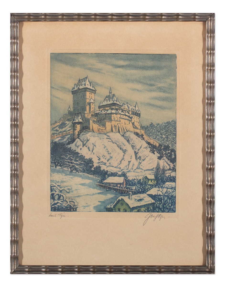 Josef Meyer (1895 - 1952) - Karlštejn v zimě