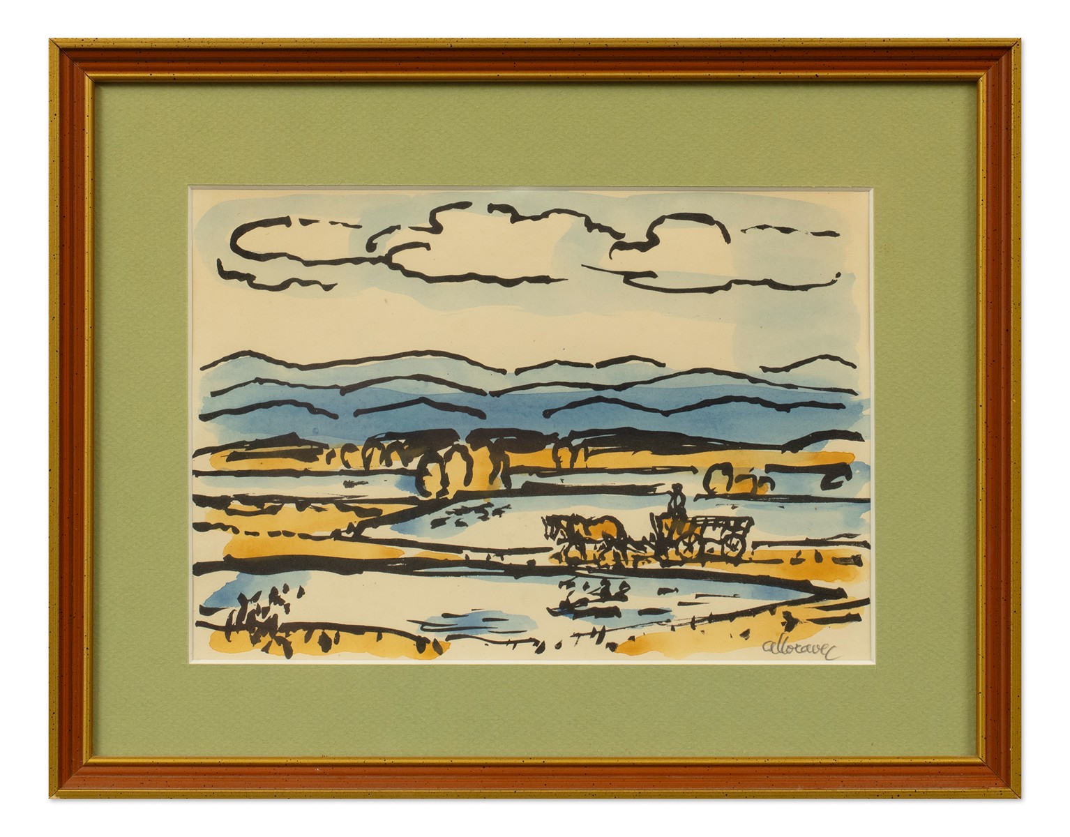 Alois Moravec (1899 - 1987) - Krajina s povozem