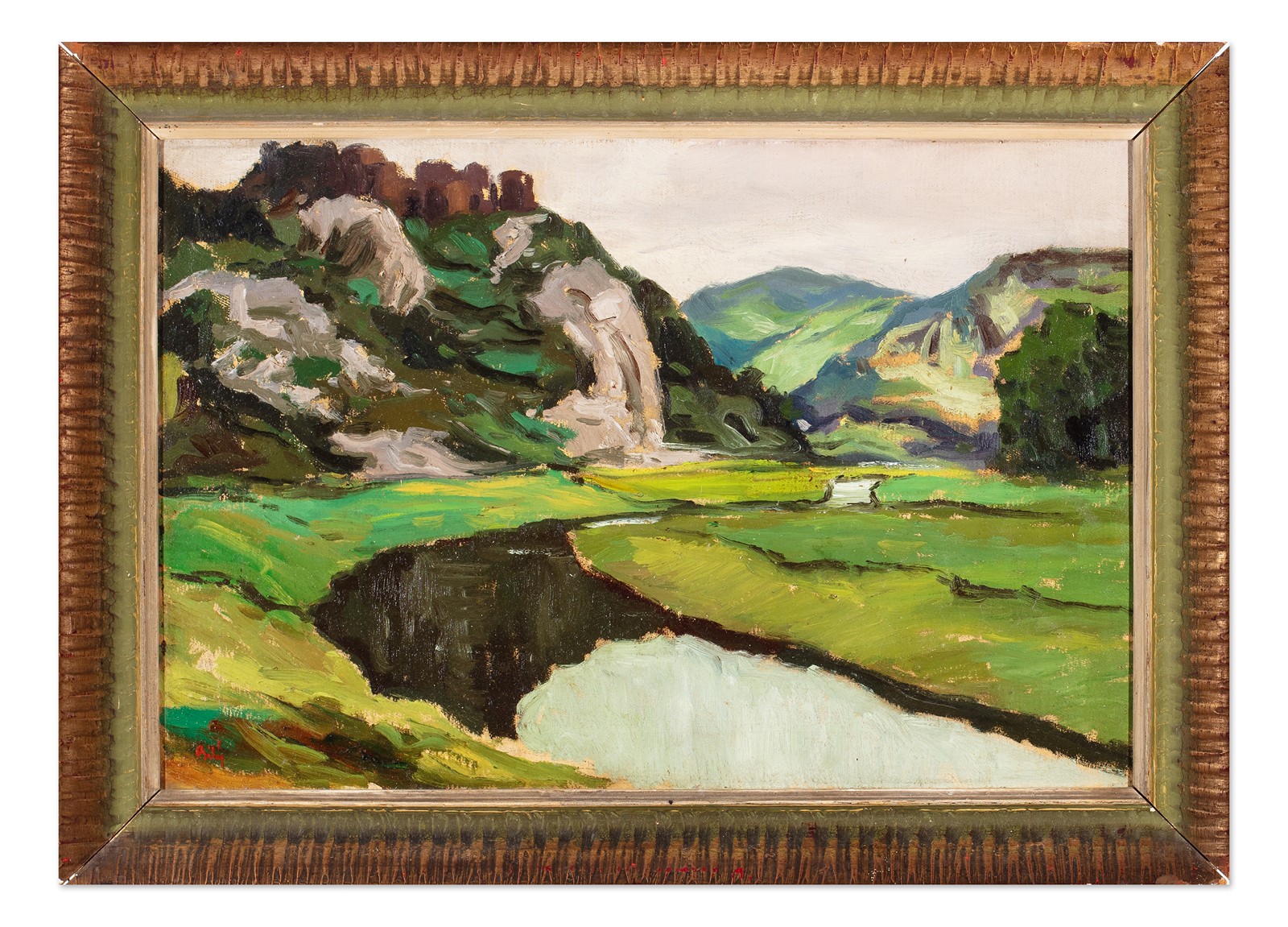 Miloš Bílý (1906 - 1959) - Krajina s řekou