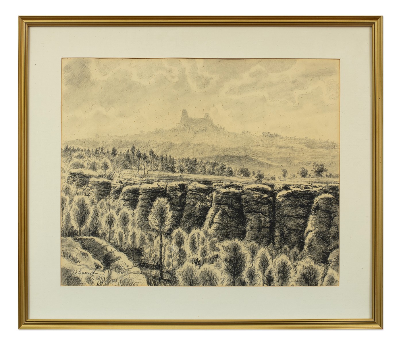 Josef Václav Barnet (1907 - 1990) - Pohled na Trosky
