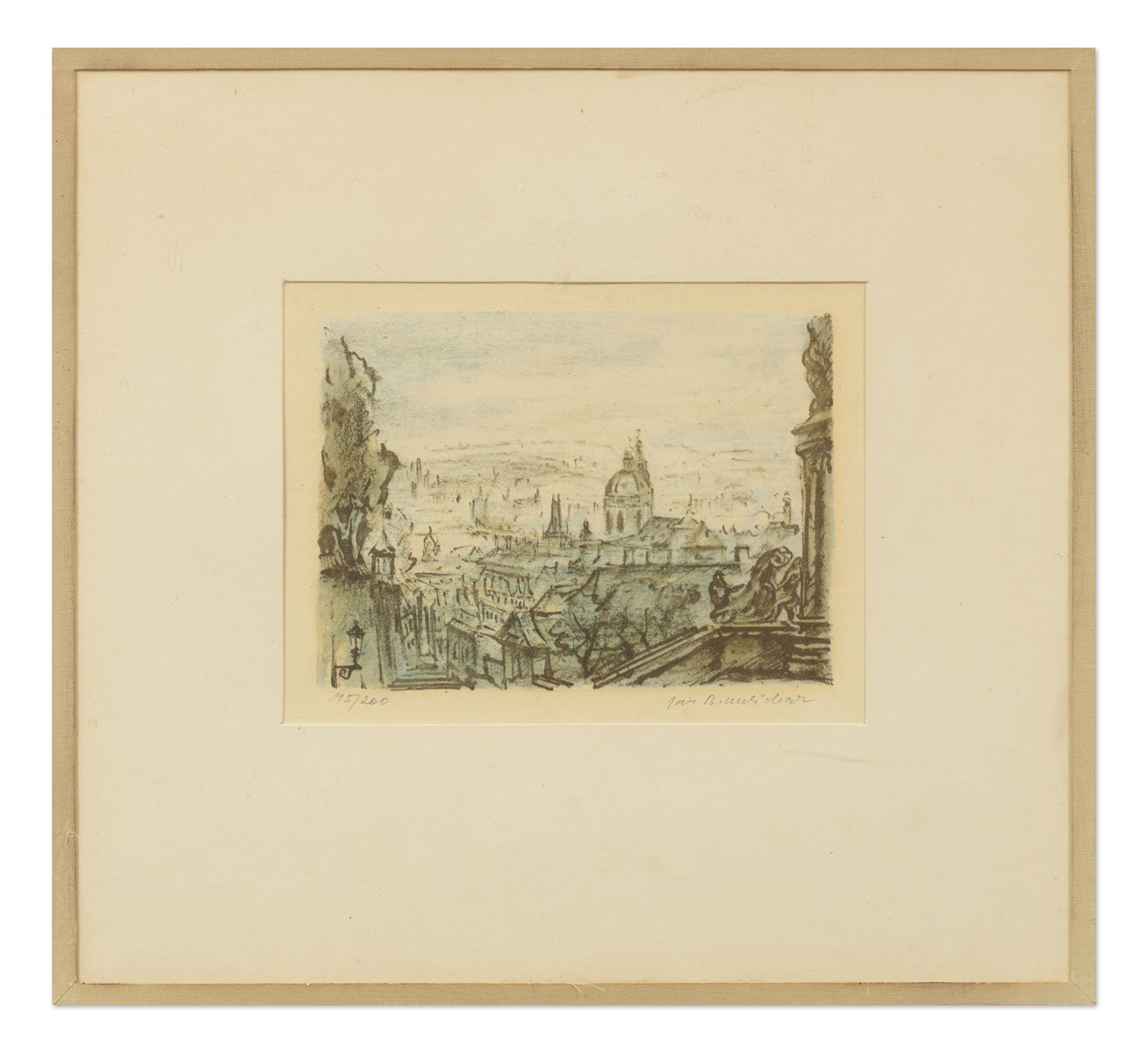 Jan B. Melichar (1908 - 1994) - Ze zámeckých schodů (Praha)