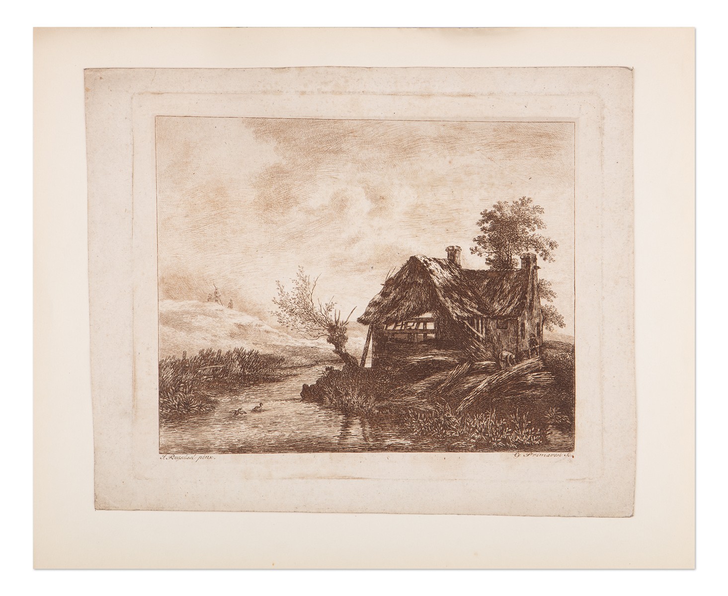 Johann Georg Primavesi (1774 - 1855) - Krajina s řekou (podle Ruysdaela)