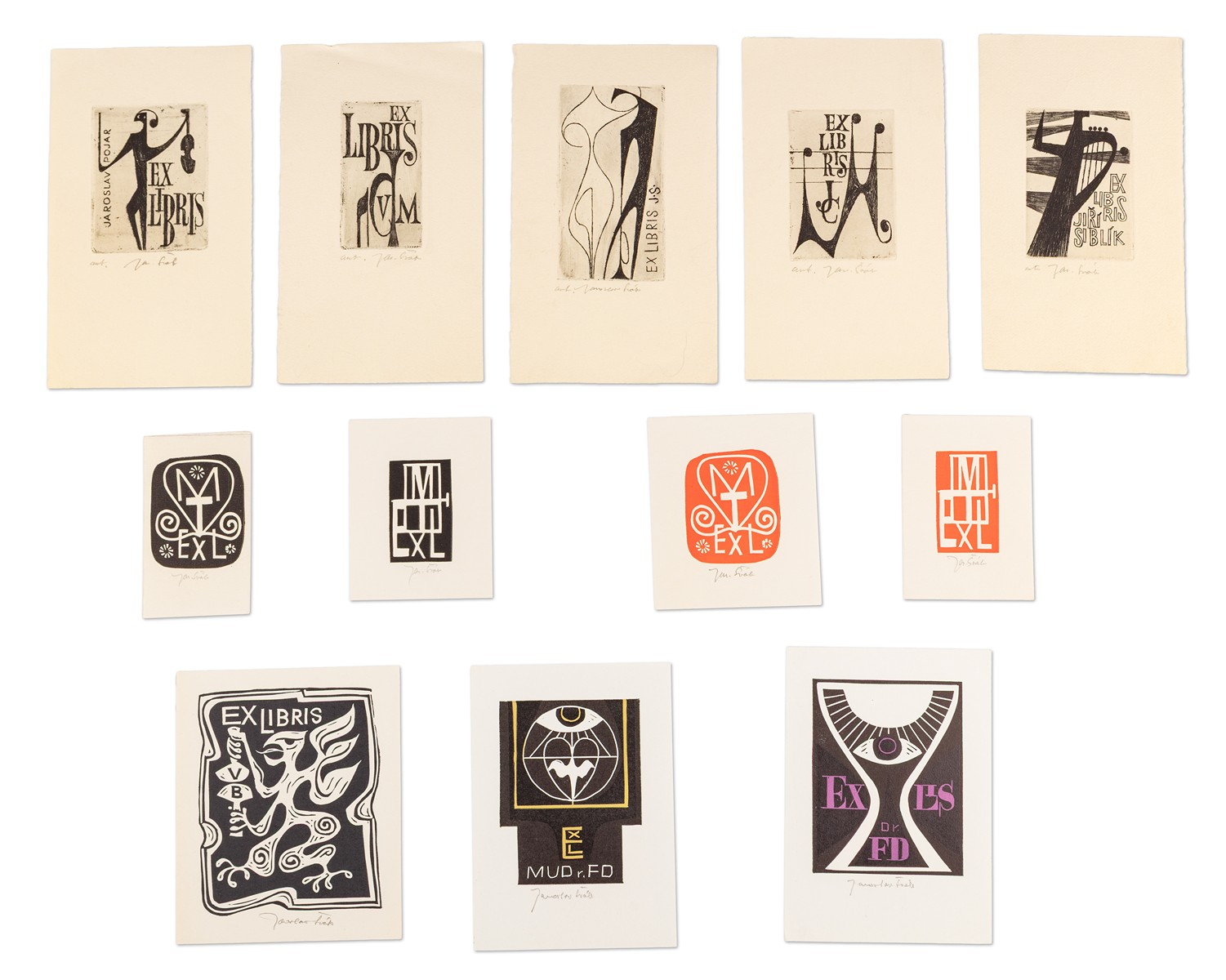 Jaroslav Šváb (1906 - 1999) - Dvanáct Ex libris
