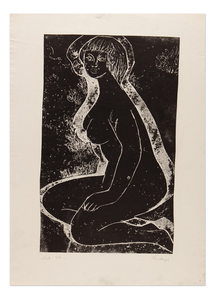 František Emler (1912 - 1992) - Klečící akt