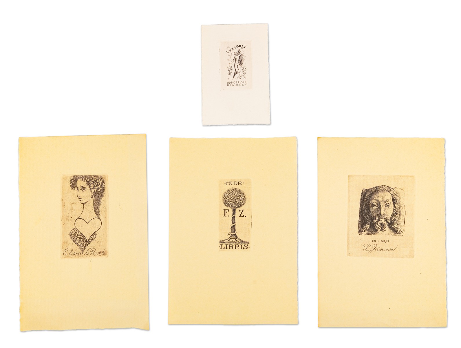 Ludmila Jiřincová (1912 - 1994) - Čtyři ex libris