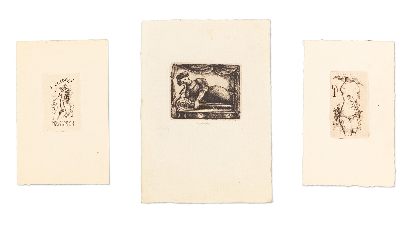 Ludmila Jiřincová (1912 - 1994) - Tři drobné grafiky