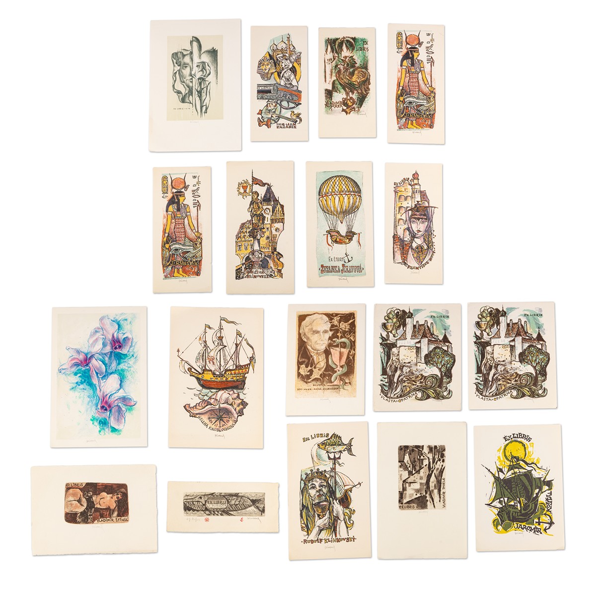 Bohuslav Knobloch (1924 - 1998) - Sedmnáct Ex libris