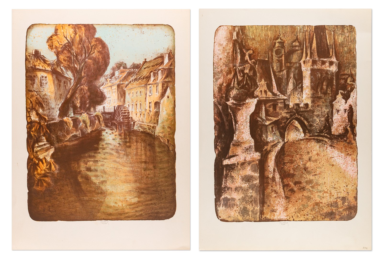 Bohuslav Knobloch (1924 - 1998) - Dva pražské motivy