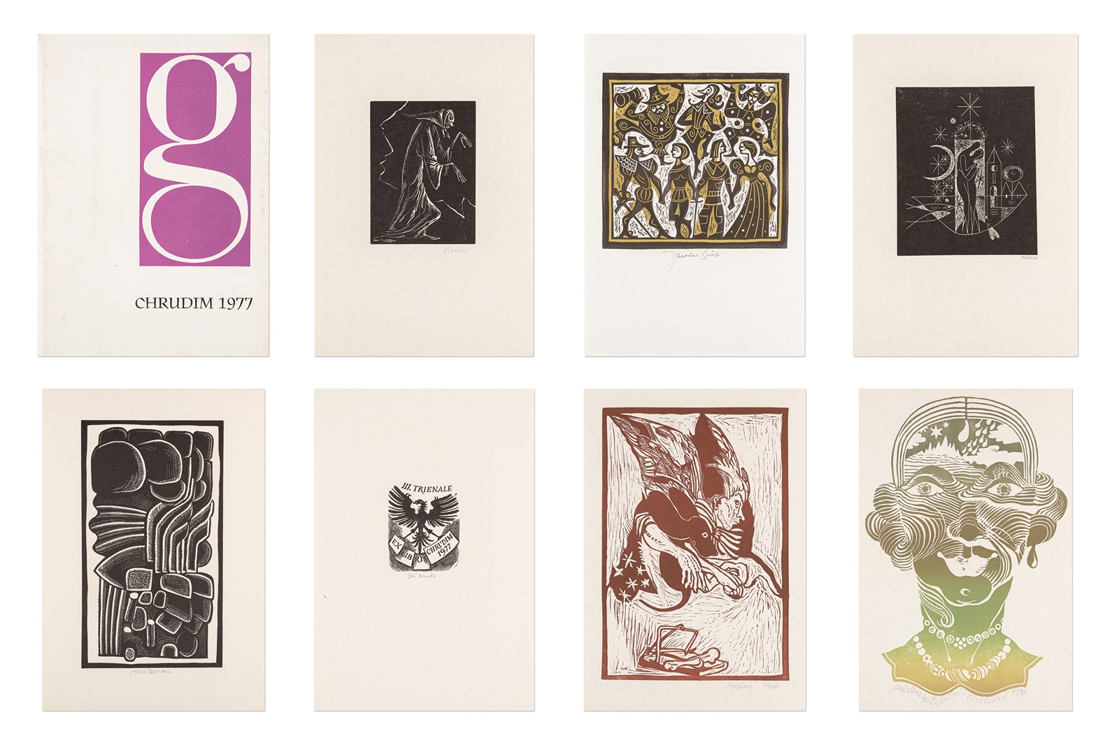 Různí autoři (Bouda, Šváb, Beran, Peterka ...) - Sborník drobné grafiky Chrudim 1977