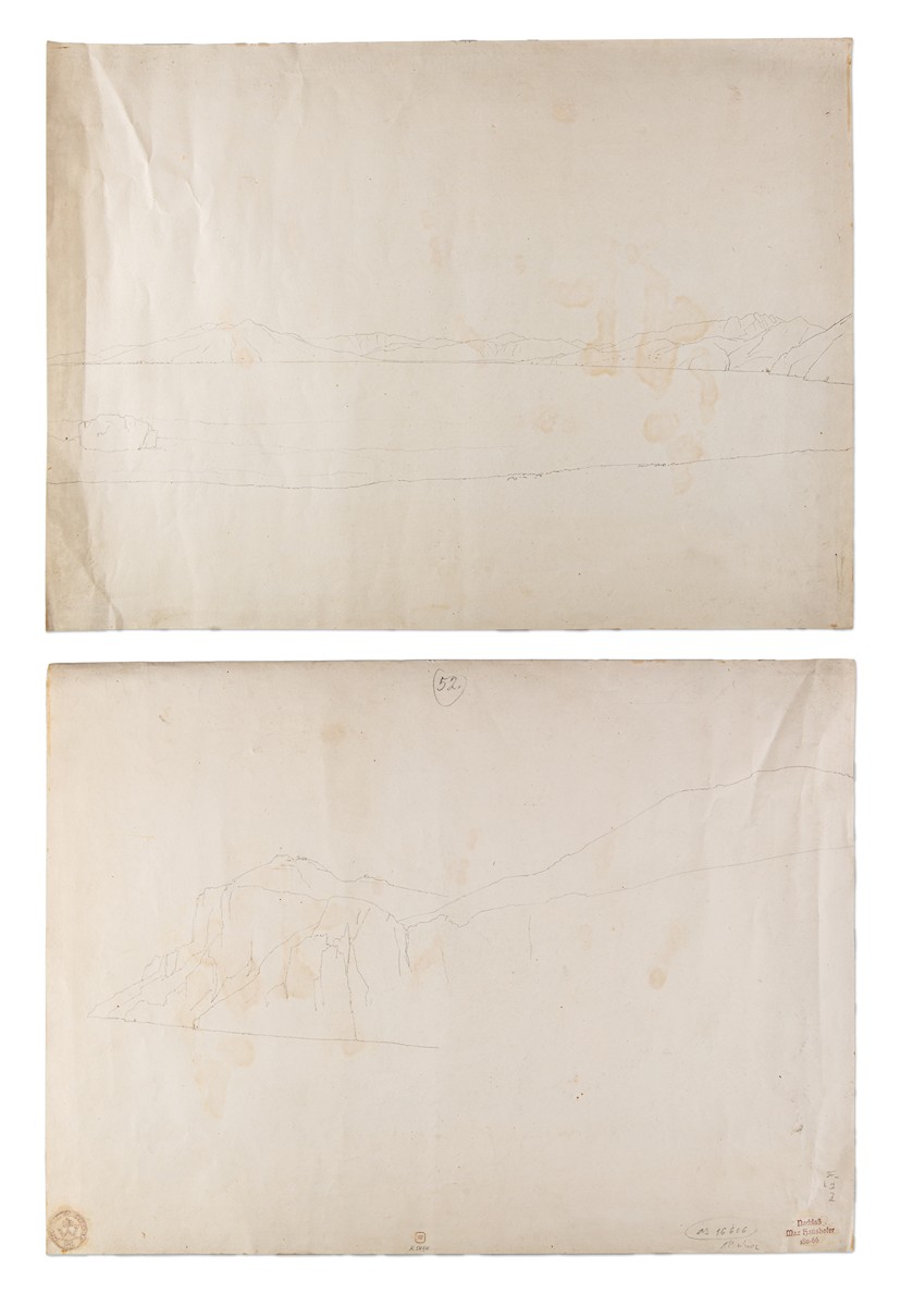 Maximilian Joseph Haushofer (1811 - 1866) - Oboustranná studie krajin