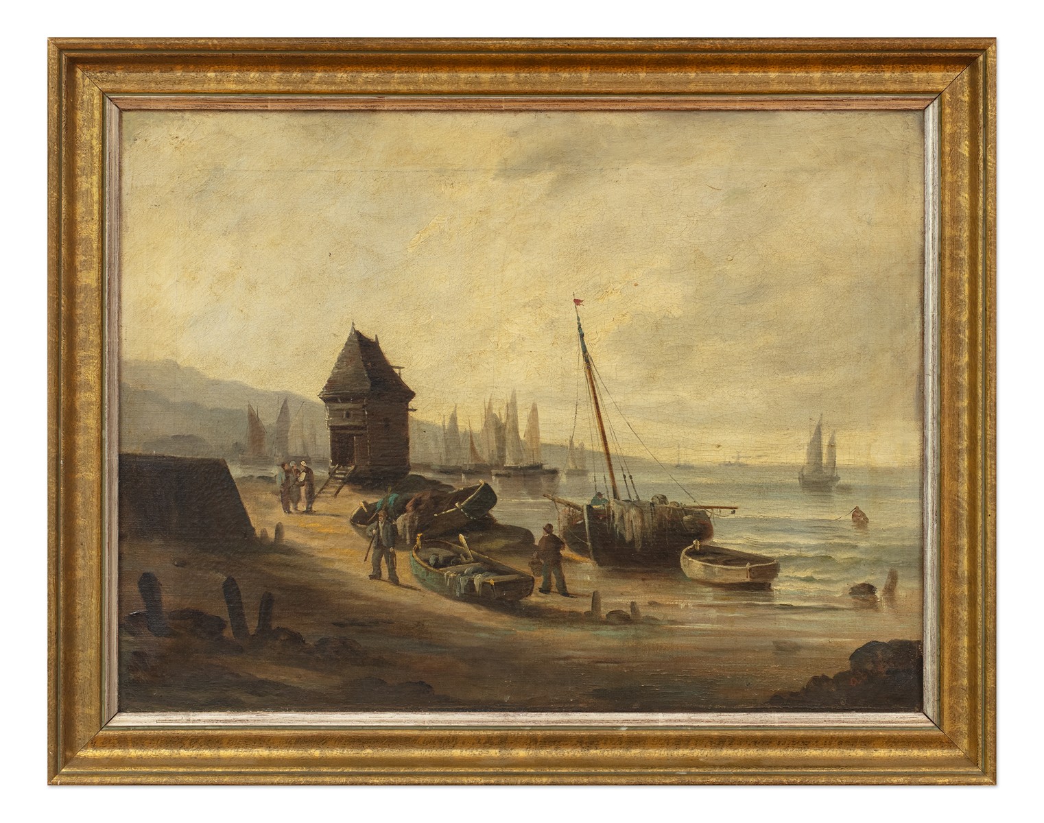 A. Boudin - Pobřeží s rybářskými loděmi