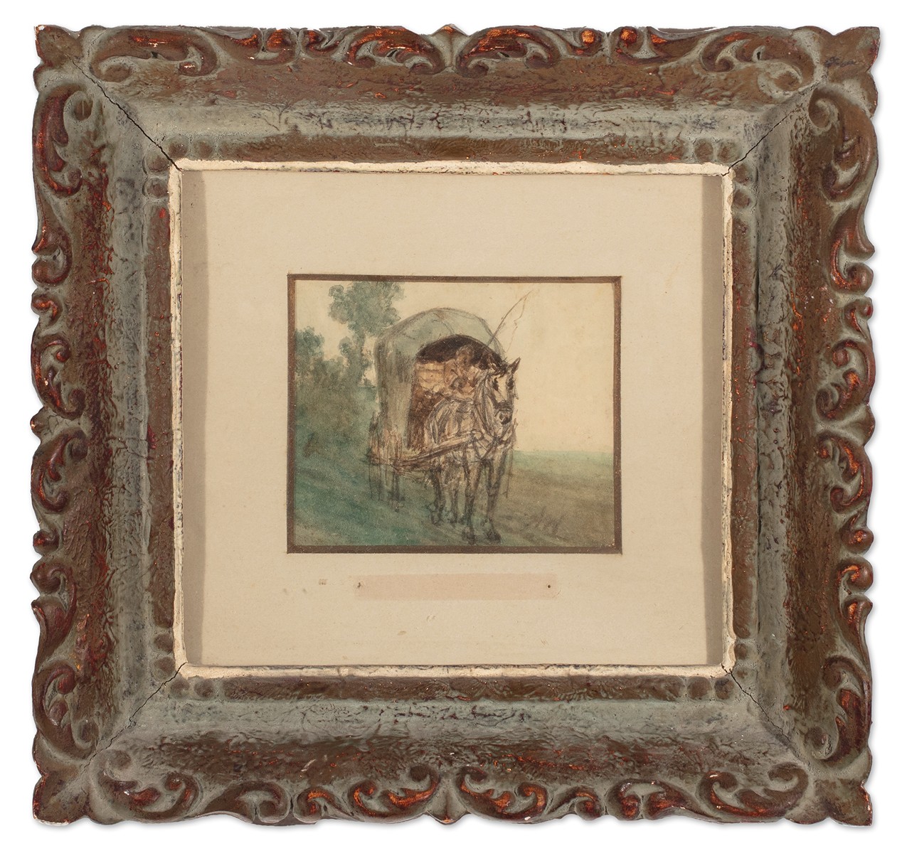 Antonín Waldhauser (1835 - 1913) - Vozka s povozem