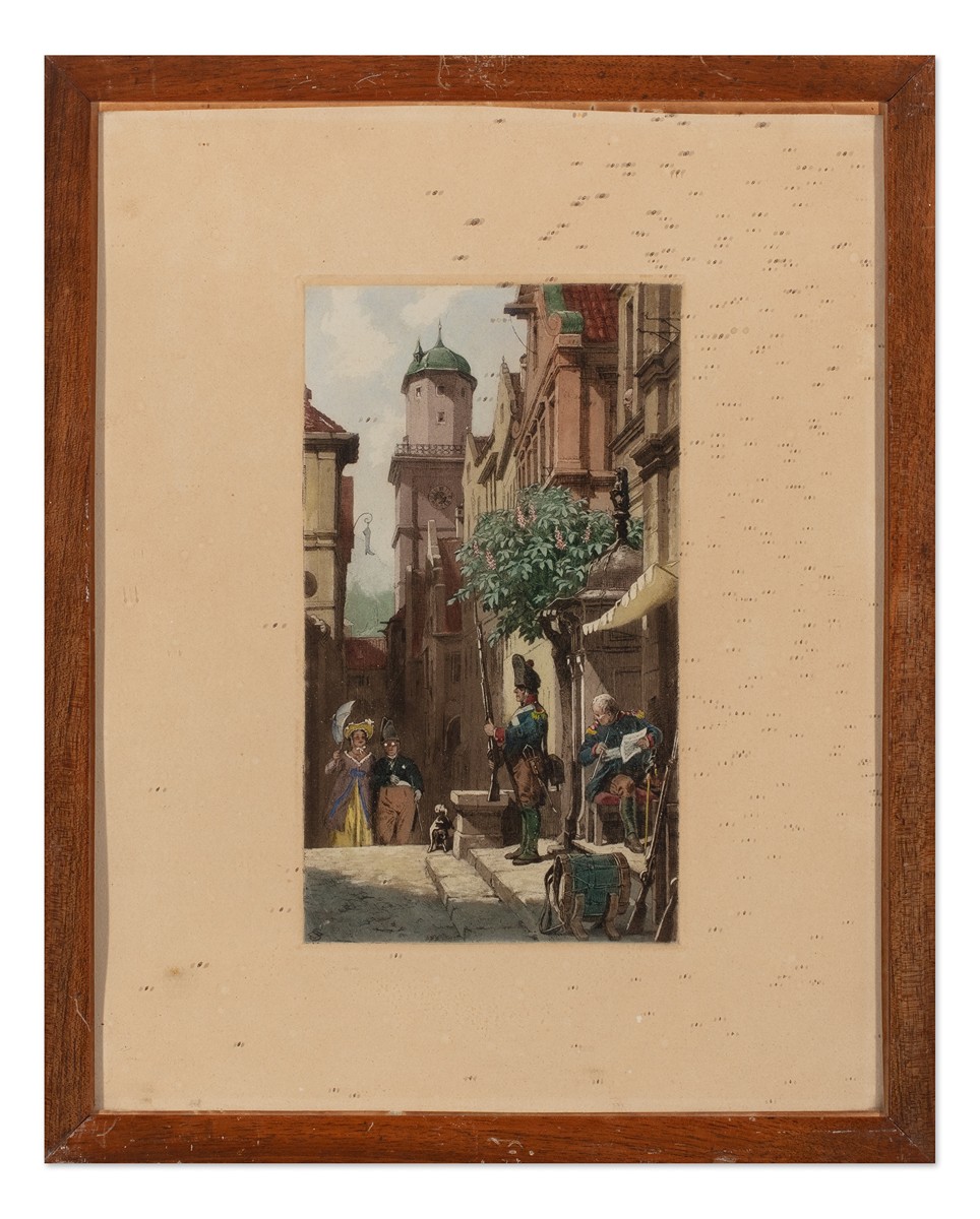 Robert Jakob Bock (1896 - 1943) - Er kommt (předloha Carl Spitzweg)