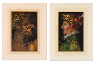 Párové ručně vyšívané gobelíny podle Giuseppea Arcimbolda - Bulharsko, výroba uměleckého podniku (ХУДОЖЕСТВЕНИ ПРОИЗВЕДЕНИЯ