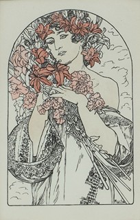 Alfons Mucha (1860 - 1939) - La Fleur (Květina)