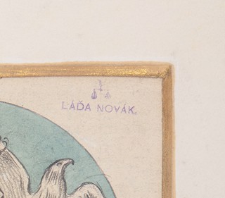 Láďa Novák (1865 - 1944) - Volnost - návrh fresky na budove Měšťanské Besedy v Plzni