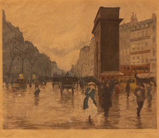 František Tavík Šimon (1877 - 1942) - Les Grands Boulevards v Paříži