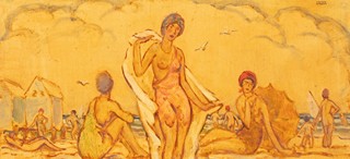 Viktor Stretti (1878 - 1957) - Na pláži