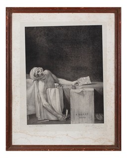 Alexandre Toupey (1862 - 1938) - podle Jacques-Louis Davida „Marat expirant“ / „Maratova smrt“ s dedikací
