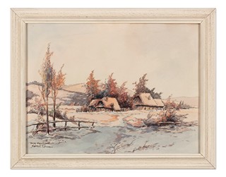 Karel Toman (1877 - 1946) - Krajina s chalupami