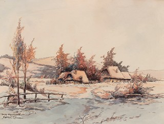 Karel Toman (1877 - 1946) - Krajina s chalupami