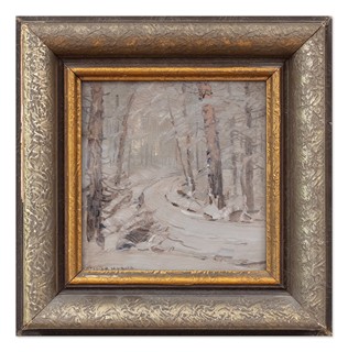 Otakar Hůrka (1889 - 1966) - Zimní cesta mezi břízami