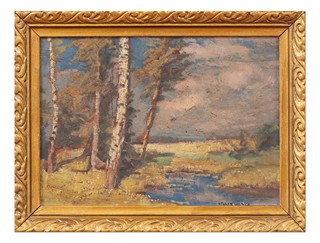 Otakar Hůrka (1889 - 1966) - Krajina s břízami