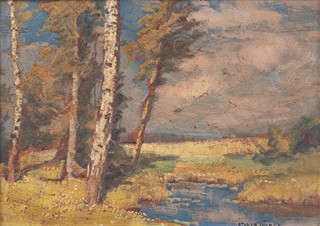 Otakar Hůrka (1889 - 1966) - Krajina s břízami
