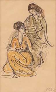 Emil Orlik (1870 - 1932) - Dvě ženy