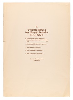 August Brömse (1873 - 1925) - Konvolut 3 grafických listů z vydání Společnosti Augusta Brömseho (II. Veröffentlichung der August Brömse-Gesellschaft)