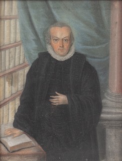 Středoevropská škola 18. století - Portrét učence / teologa M. Ernesta Ruedigera
