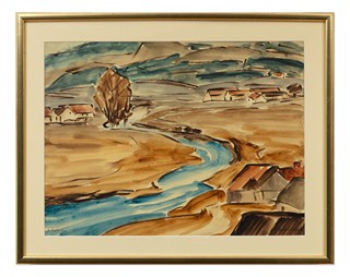 Anna Roškotová (1883 - 1967) - Městečko u Vlašimi