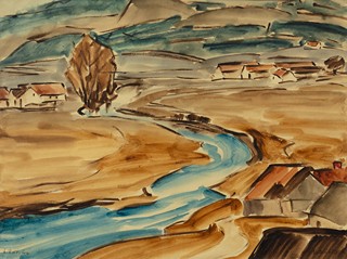 Anna Roškotová (1883 - 1967) - Městečko u Vlašimi