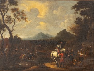 Okruh / následovník Philips Wouwerman (1619-1668) - Před bitvou