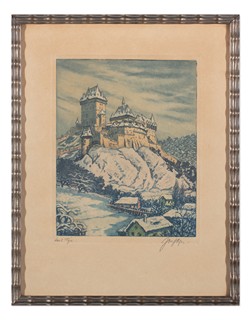 Josef Meyer (1895 - 1952) - Karlštejn v zimě
