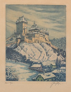 Josef Meyer (1895 - 1952) - Karlštejn v zimě