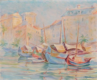 Mykola Butovych (1895 - 1961) - Loďky v přístavu