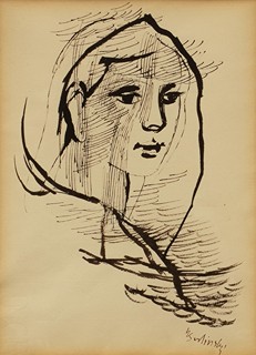 Karel Svolinský (1896 - 1986) - Portrét dívky