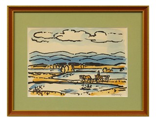 Alois Moravec (1899 - 1987) - Krajina s povozem