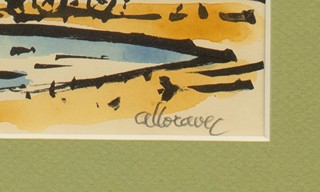 Alois Moravec (1899 - 1987) - Krajina s povozem