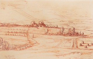 Jan Slavíček (1900 - 1970) - Německá Rybná (velká kresba)