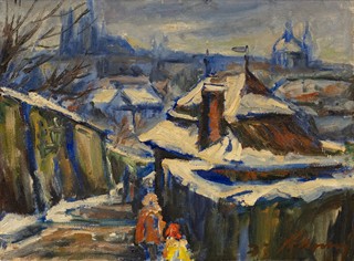 Jaroslav Pokorný (1904 - 1969) - Zimní Praha