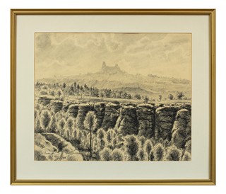 Josef Václav Barnet (1907 - 1990) - Pohled na Trosky