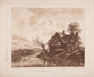 Johann Georg Primavesi (1774 - 1855) - Krajina s řekou (podle Ruysdaela)