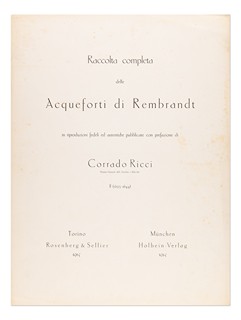 Harmensz Rembrandt van Rijn (1606 - 1669) - Corrado Ricci – Raccolta completa delle Acqueforti di Rembrandt, II. volume (1633–1644)